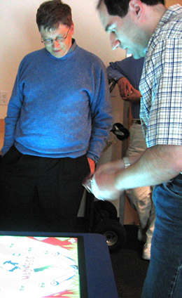 DJ Showing Bill Gates The Surface Table